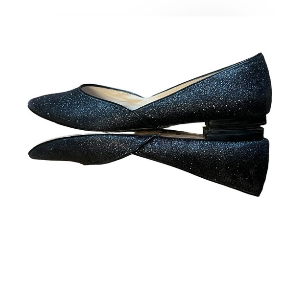 Talbots Riya black sparkle glitter leather ballet flats - Picture 3 of 7